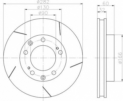 HELLA PAGID 8dd355101041 -  Тормозной диск
